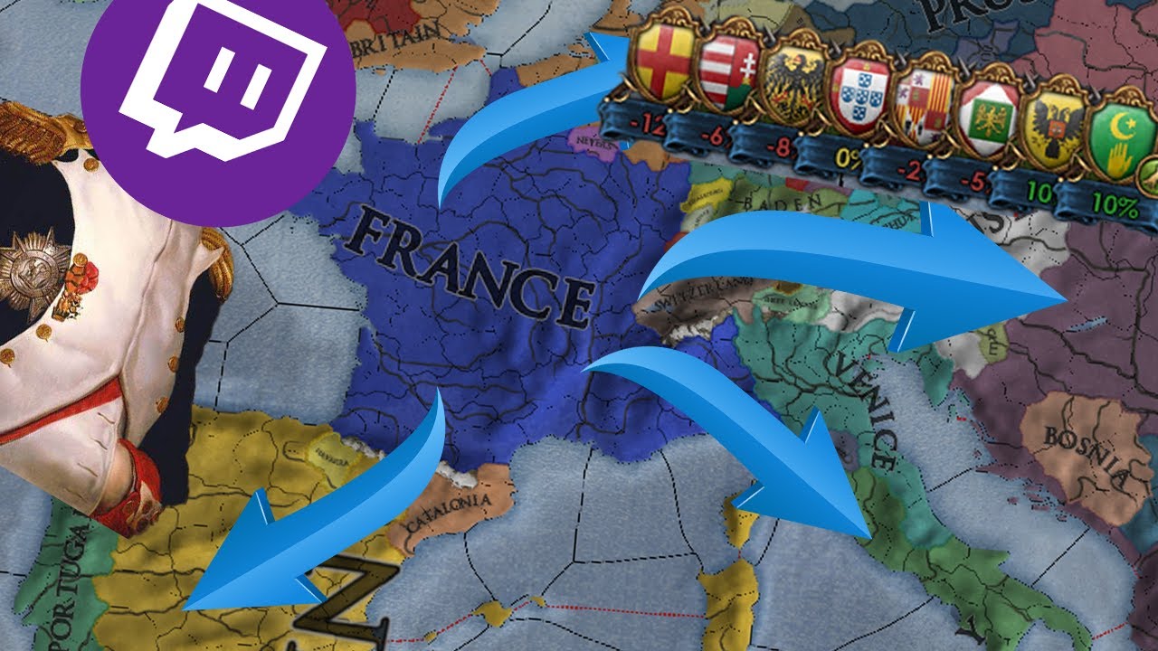Что происходит, когда Twitch Chat играет за ФРАНЦИЮ в EU4 в течение 24 ЧАСОВ