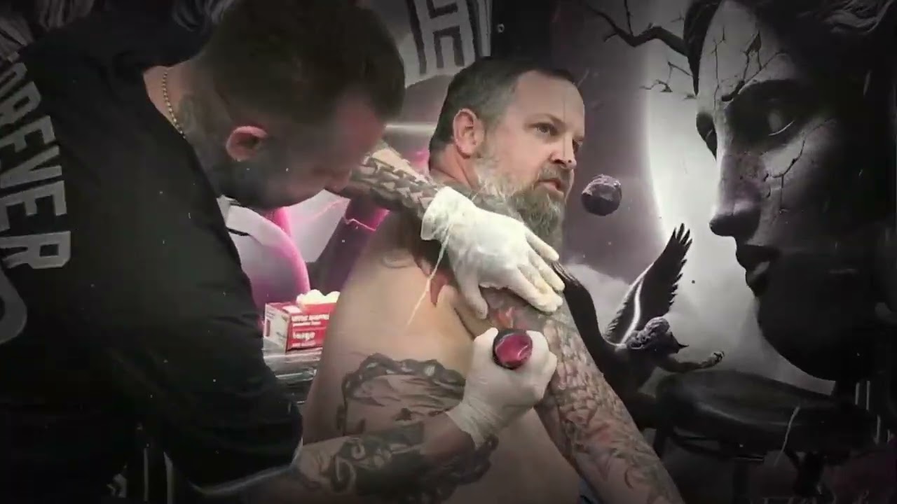 Saturday tattooing at the 2024 Indy Tattoo Expo