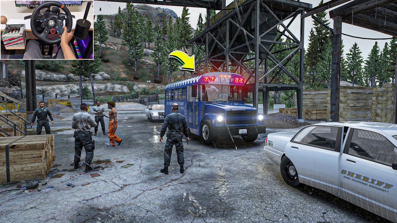 PRISONER LABOR TRANSFER in GTA V 🚓 | Factory Work Shift!