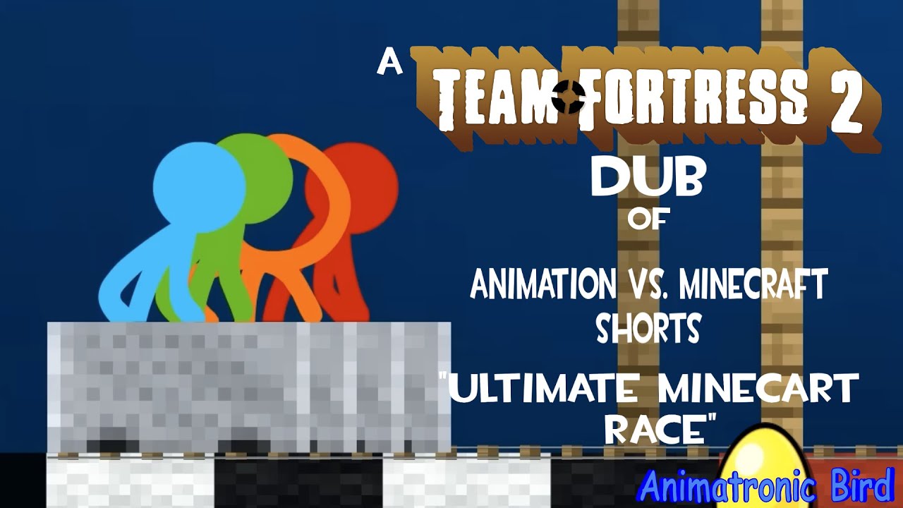 (TF2 Dub) Animation Vs. Minecraft Shorts - Ultimate Minecart Race