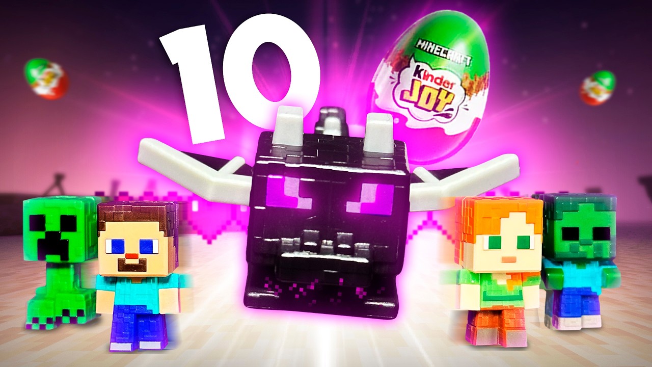 ABRO 10 KINDER JOY de MINECRAFT 😱 Quiero al DRAGÓN! 