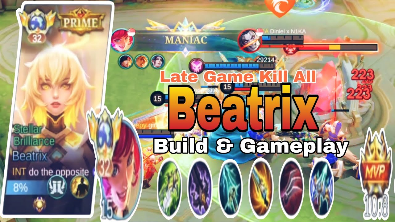 Beatrix Maniac Moment 🔥 Late Game Build That Destroys All | Top Global Beatrix by do the opposite.