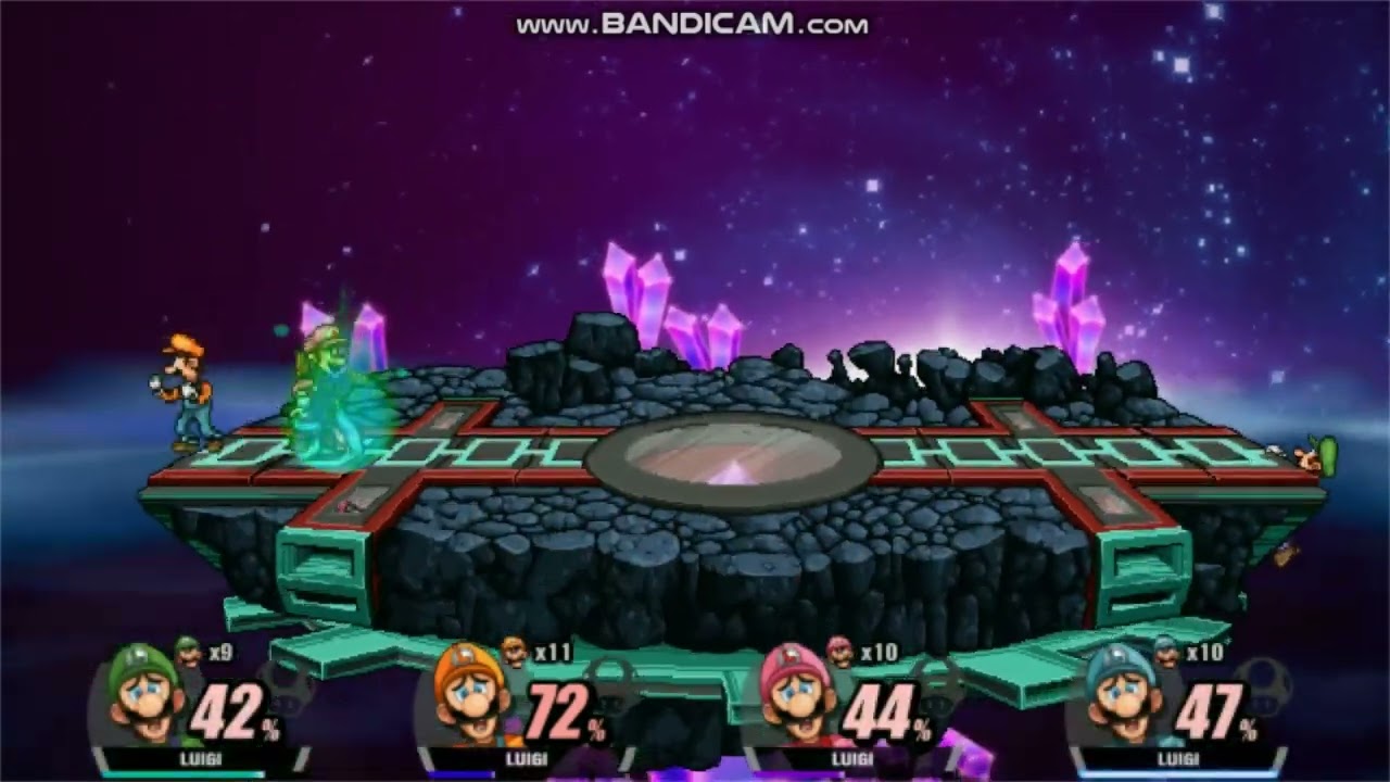 SSF2 Luigi vs Luigi vs Luigi vs Luigi but after every Final Smash, Negative Zone begins