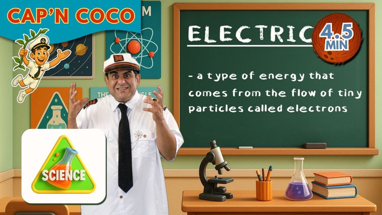 What Is Electricity?  Cap&rsquo;n Coco Explains Power & Circuits for Kids!