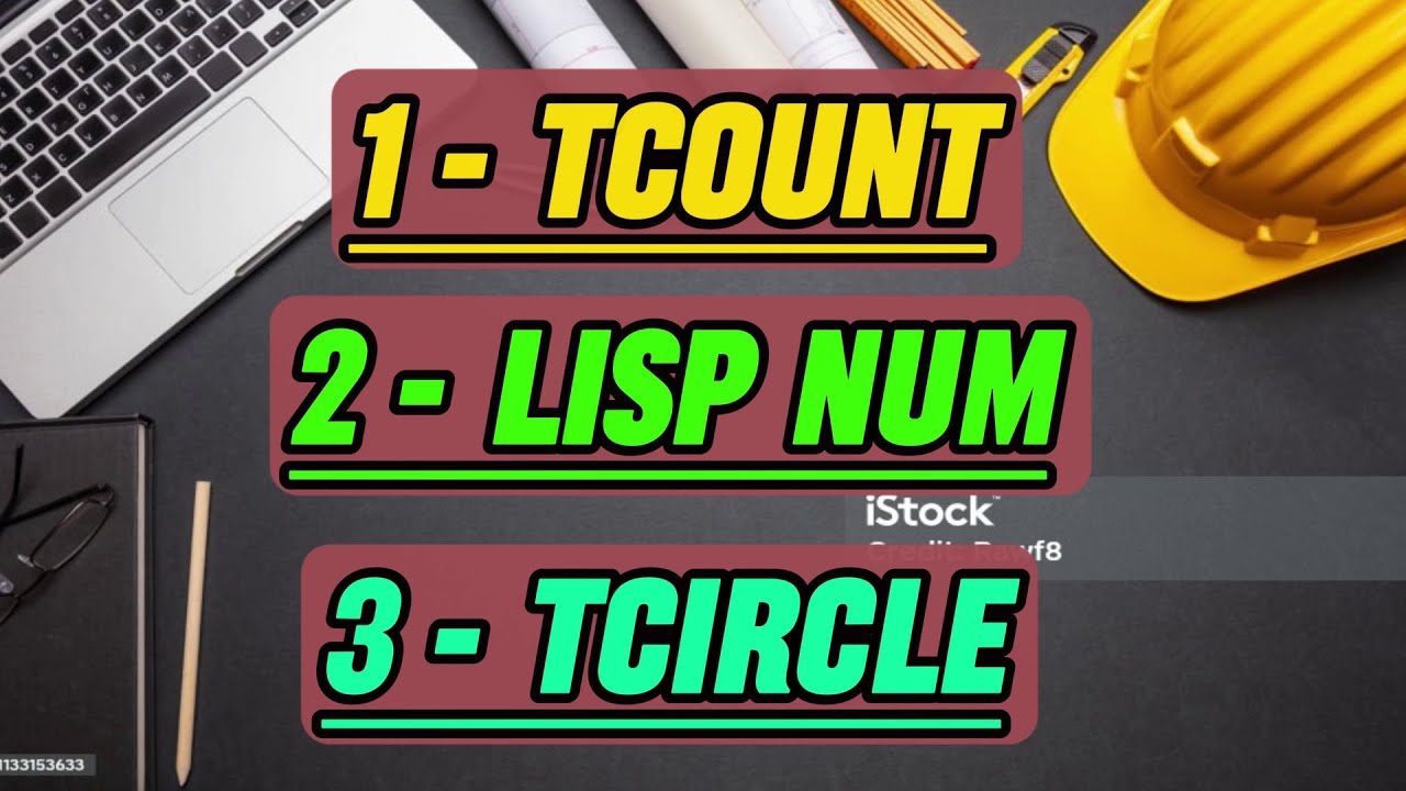 الترقيم علي برنامج #الاوتوكاد بكل سهولة باستخدام امر TCOUNT وليسب NUM