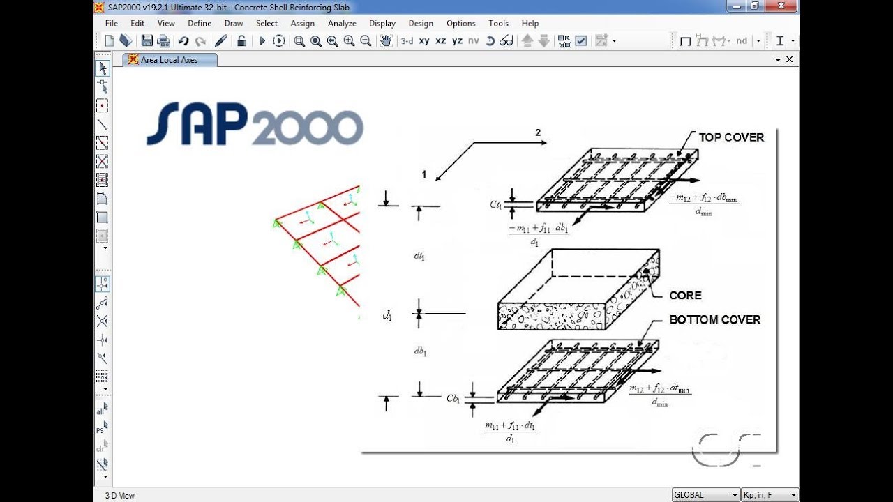 SAP2000 - 34 Concrete Shell Reinforcement Design: Watch & Learn