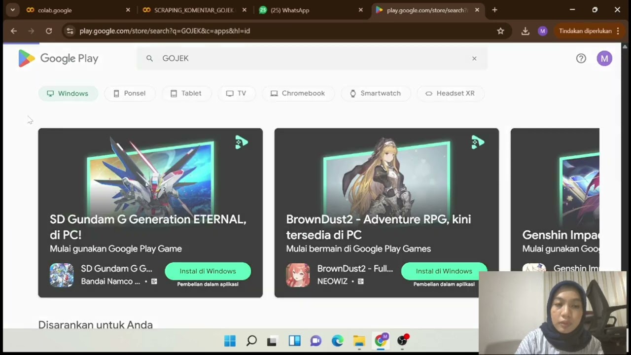 Tutorial Scrapping Komentar Aplikasi Gojek