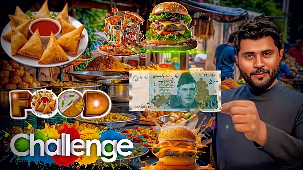 Living on Rs 500🤑 For 24 Hours Challenge | Chichawatni street food...