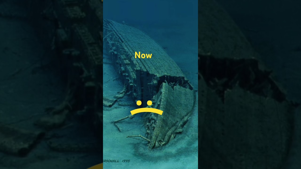 britannic (Titanic's brother) now vs before #ship #shipwreck #britannic #whitestarline