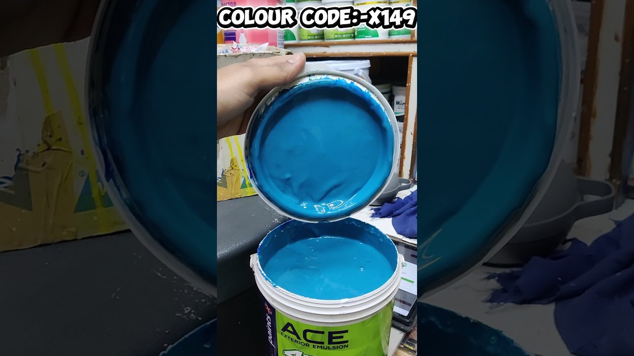 Ace Exterior Emulsion X149 Mixing 💙#shorts #ytshorts #youtube #asianpaints