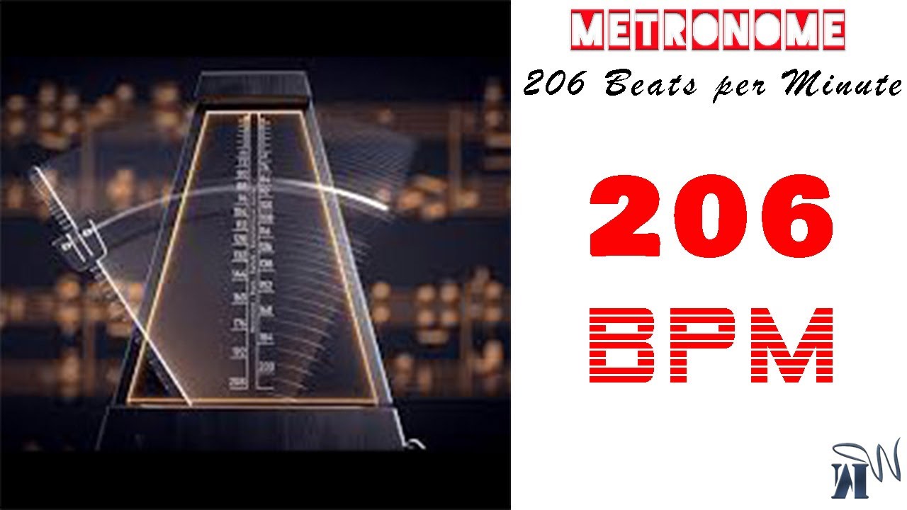 206 BPM Virtual Metronome (206 Beats per Minute)