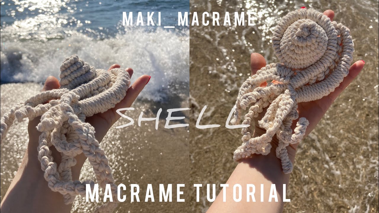 Macrame Shell | macrame tutorial | concha de macramé
