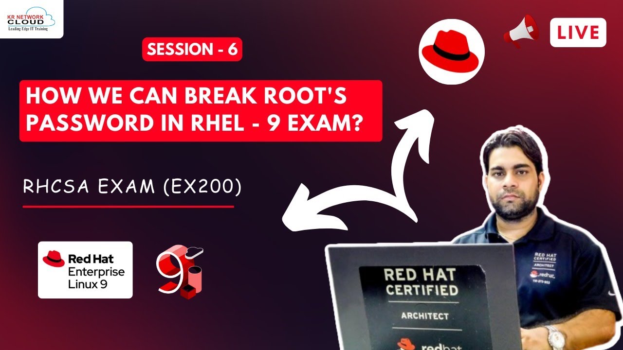 Session-6 How we can break root's password in RHEL-9 Exam || Break root password steps in RHCSA Exam