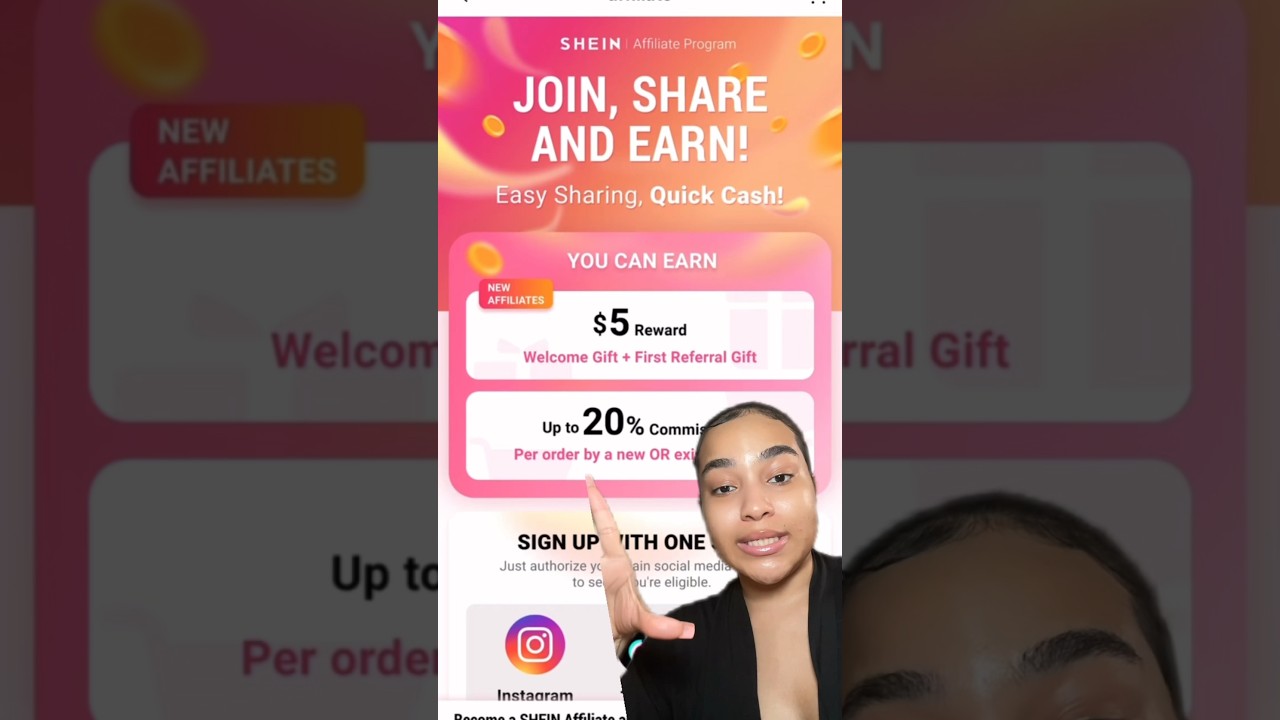 SHEIN AFFILIATE PROGRAM | SIGN UP NOW! #shorts #SHEIN
