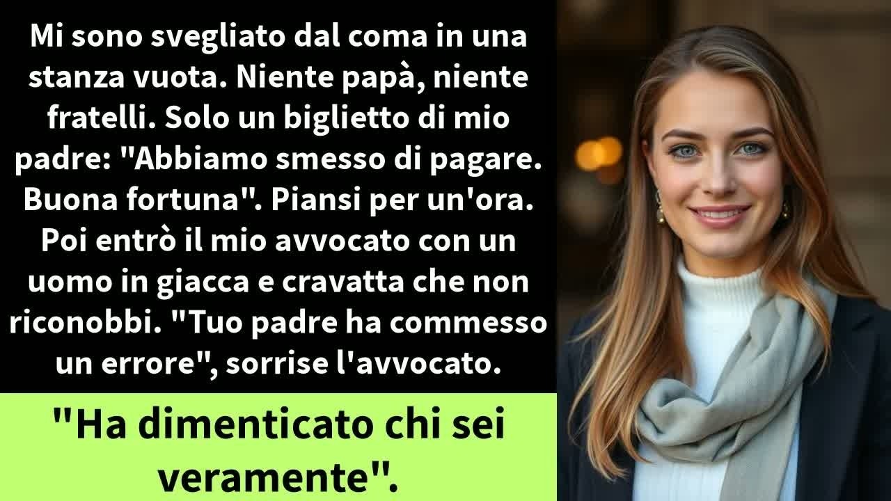 Mi sono svegliato dal coma in una stanza vuota  Niente papà, niente fratelli