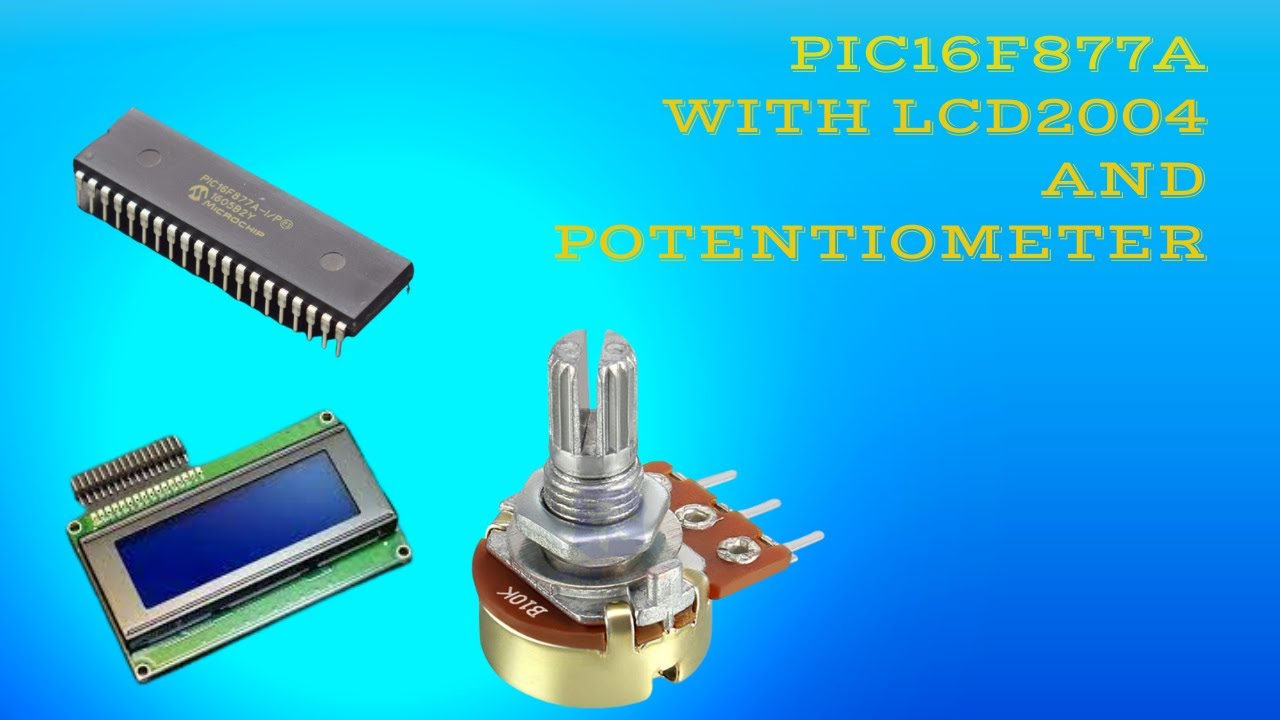ADC A/D conversion with pic 16F877A and Potentiometer and lcd2004