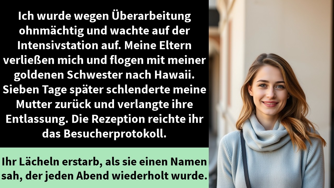 Ich wurde wegen Überarbeitung ohnmächtig und wachte auf der Intensivstation auf.