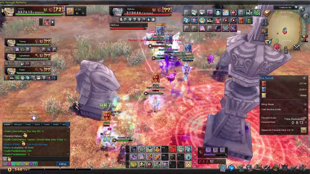 Aura Kingdom - 50v50 Centurion Battlefield PVP Bard!