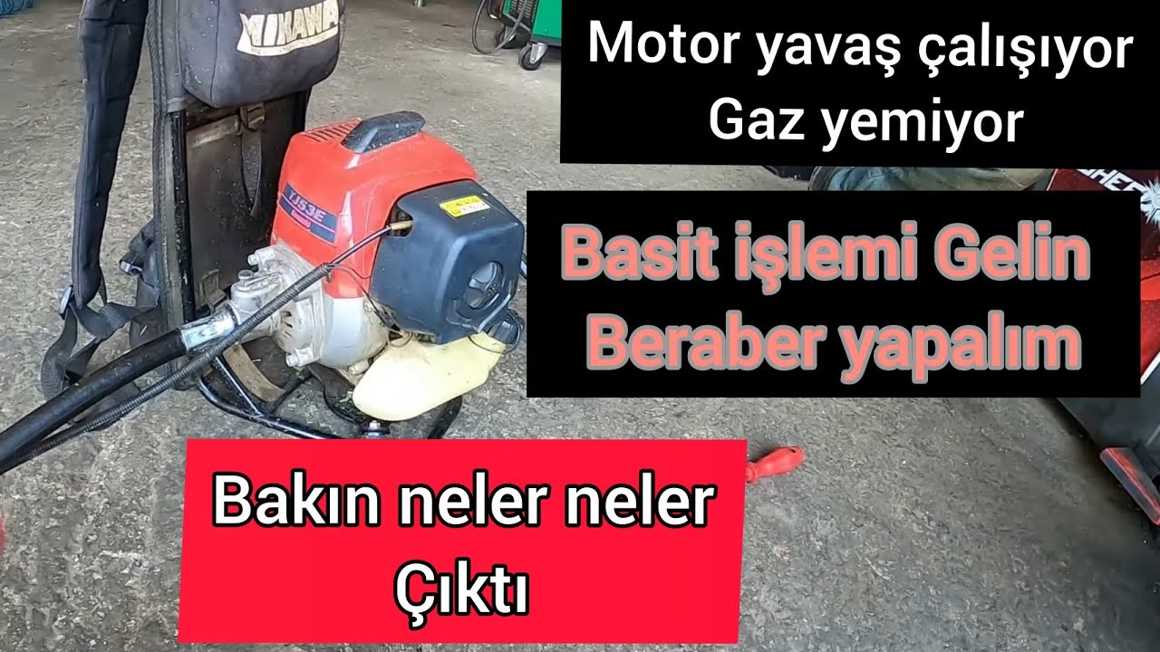 Motorlu Tırpan Kawasaki Tj 53 Boğuluyor Gaz yemiyor Nasıl Yapılır