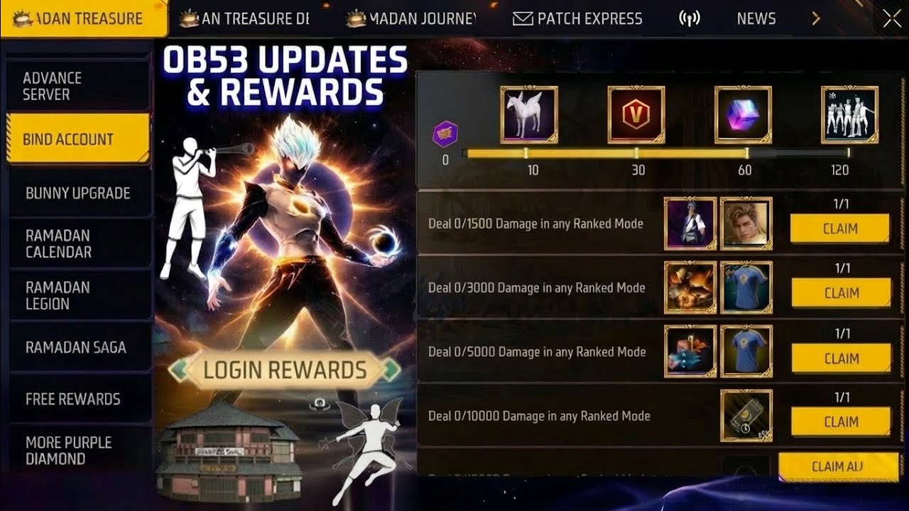 Ob53 Update All Rewards Confirmed 😘Ob53 Update Free Fire | Free Fire x Gintama | Free Fire New Event