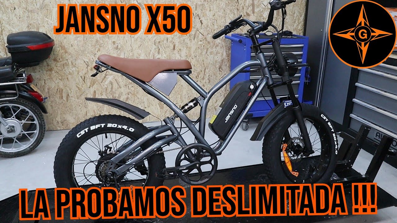 PROBAMOS LA BICICLETA ELECTRICA ECONOMICA JANSNO X50 DESLIMITADA  / GINESSOT
