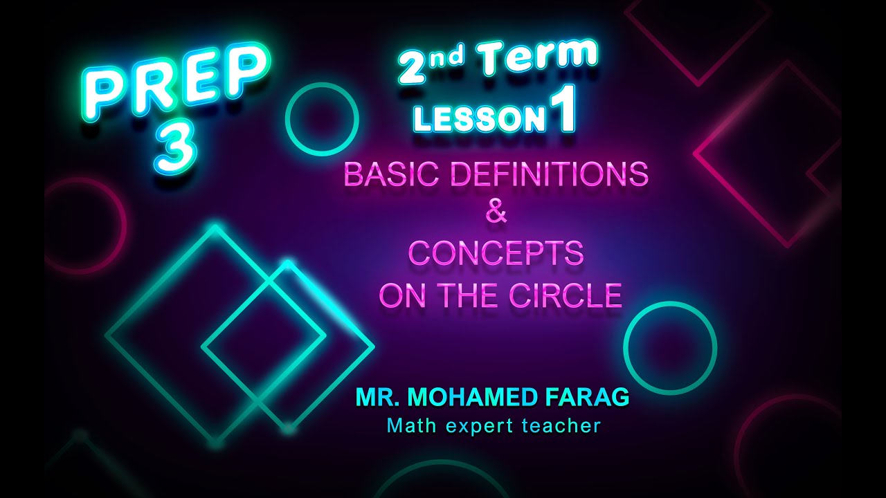 Geometry lesson 1(Basic definitions and concepts on the circle)