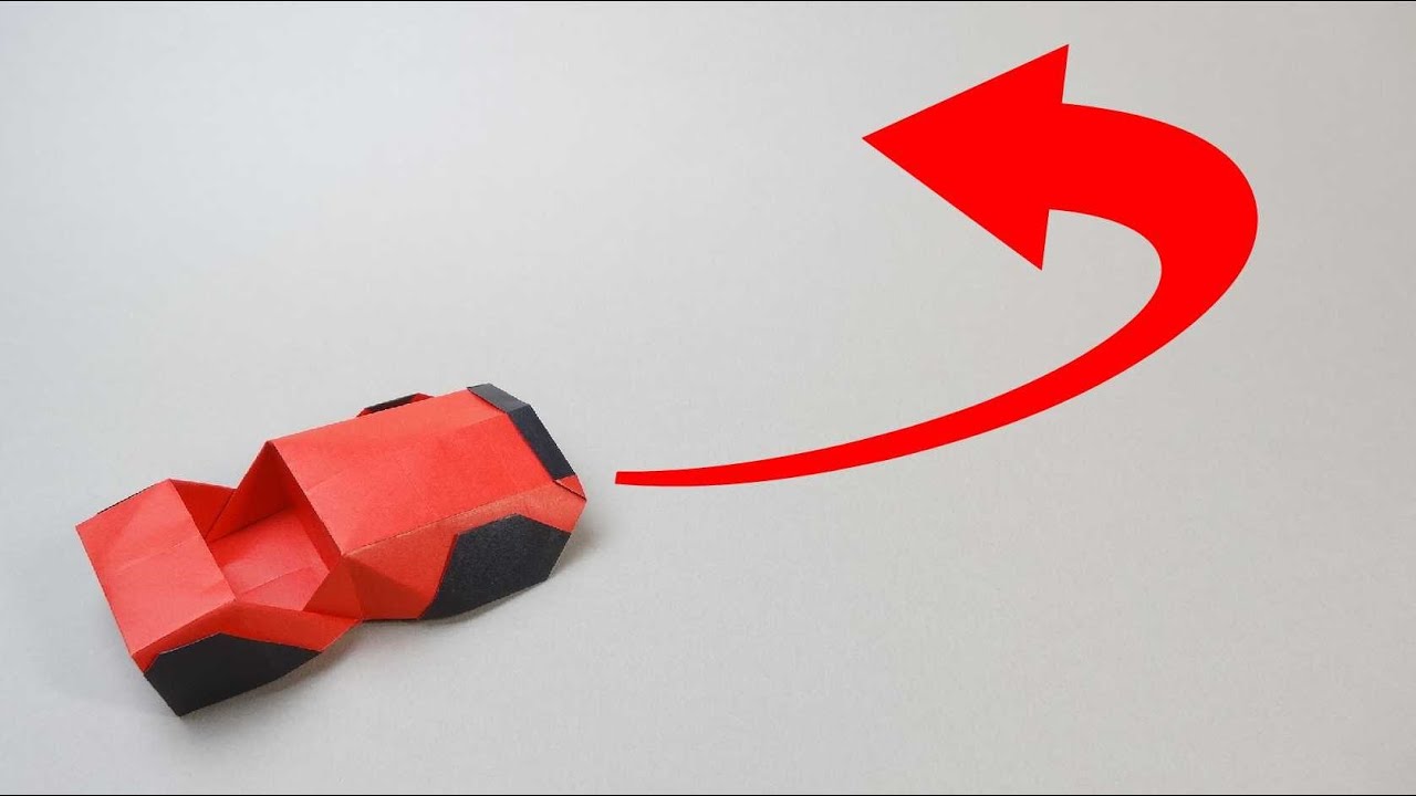 折り紙おもちゃ「ドリフトカー」Origami Toy "Drift Car”