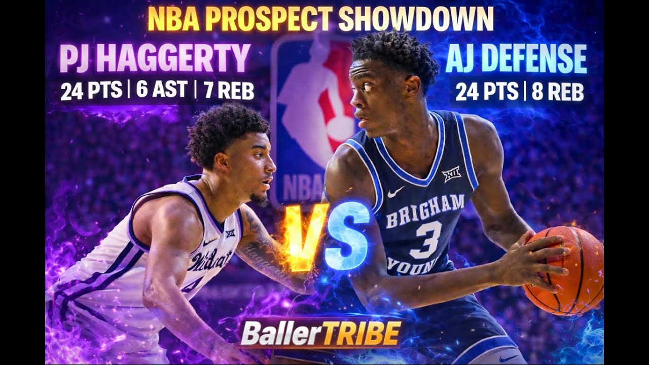 Draft Stock on the Line: Haggerty vs Dybantsa Kansas State vs BYU FULL GAME HIGHLIGHTS