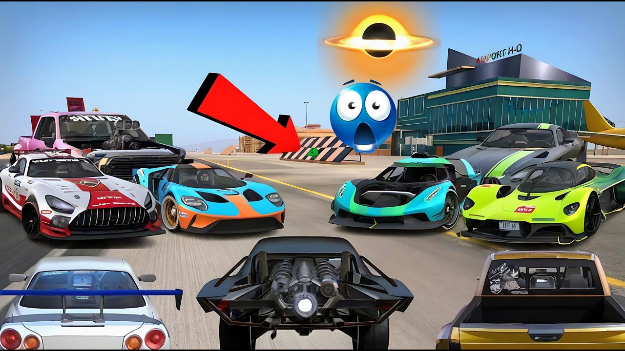 All SuperCars Stunts Through 45° Ramp Challenge // Extreme Car  Driving Simulator // Cars Gameplay