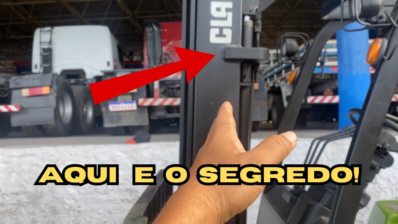 Empilhadeira a gás, como alinhar a torre da empilhadeira.