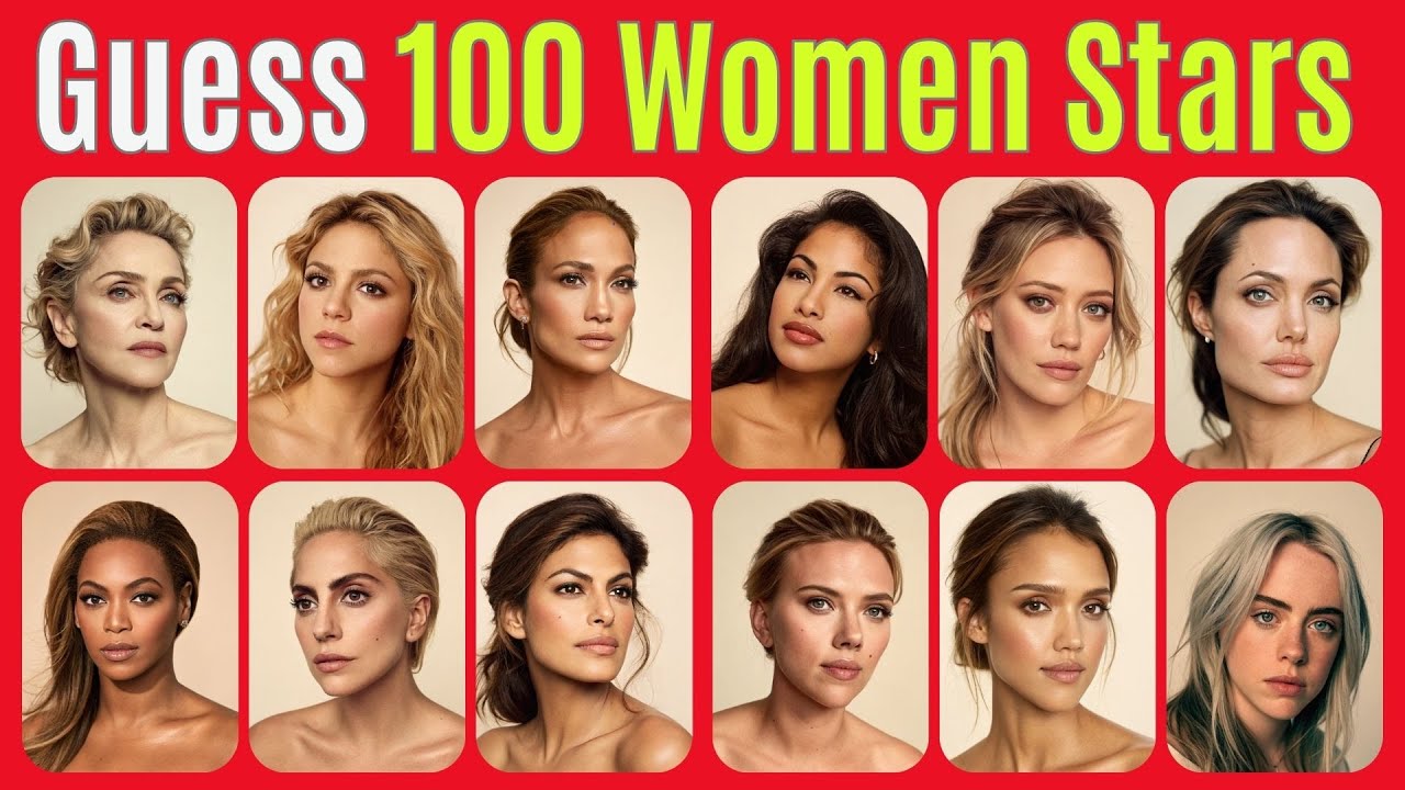 Can You Guess 100 Female Singers & Actresses in Just 3 Seconds? | PIP Quiz Challenge!