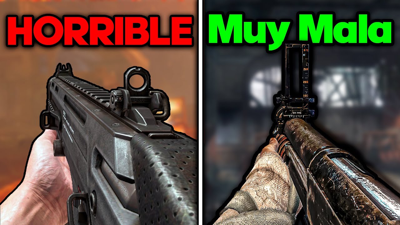 Use Las PEORES ARMAS de BLACK OPS ZOMBIES en UN VIDEO ¿Cuál es Peor?