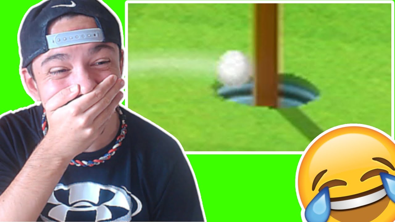 POOFESURES BIGGEST RAGE YET?! 😂😂😂 Poofesure tries to get a hole in one on wii sports golf reacton!!!