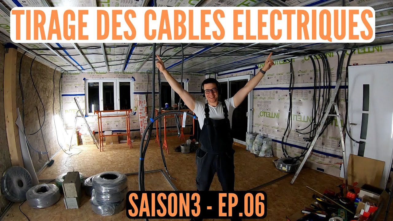 S3E06 RENOVATION GRANGE: TIRAGE DES GAINES ET CABLES ELECTRIQUES DANS L'APPARTEMENT