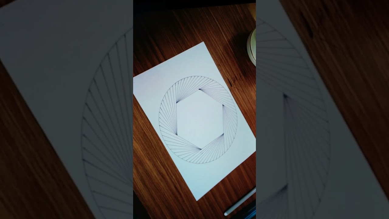 Super Concentric Spiral Pattern in a Circle #shorts #draw #drawing #spiralpattern #spiral #geometric