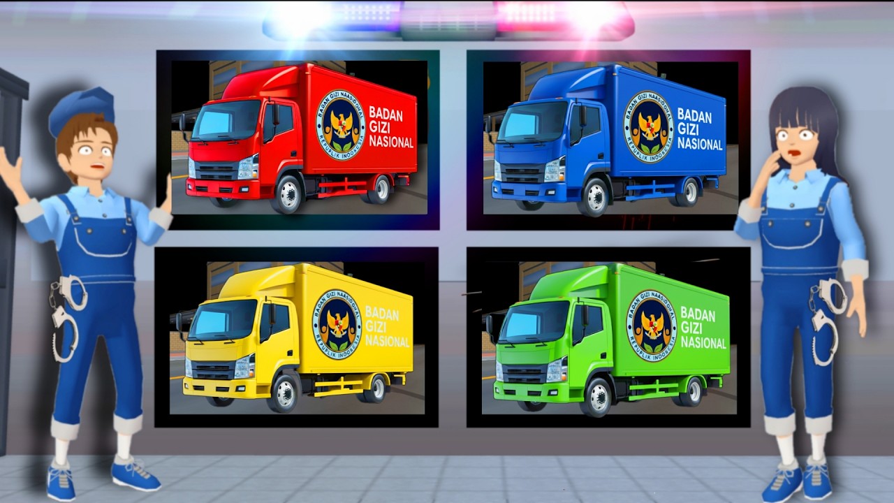 yuta mio panik CCTV merekam MOBIL MBG WARNA WARNI di jalan | SAKURA SCHOOL SIMULATOR