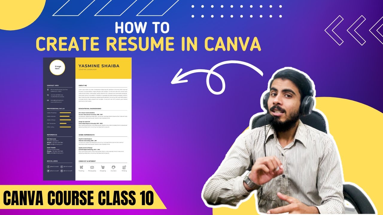 How to create resume in Canva | Tutorial for beginners preparation