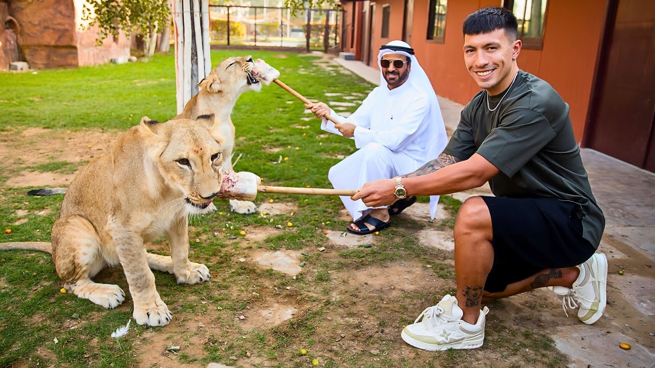 Lisandro Martinez Freaks Out Meeting Wild Animals in Dubai!