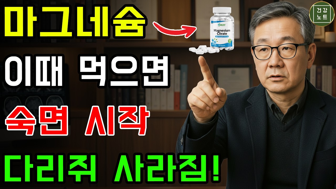 마그네슘, 이때 먹어야 효과 100배! 손발저림과 다리쥐가 정말 사라집니다 | 마그네슘 효능 | 노후 지혜 | 오디오북