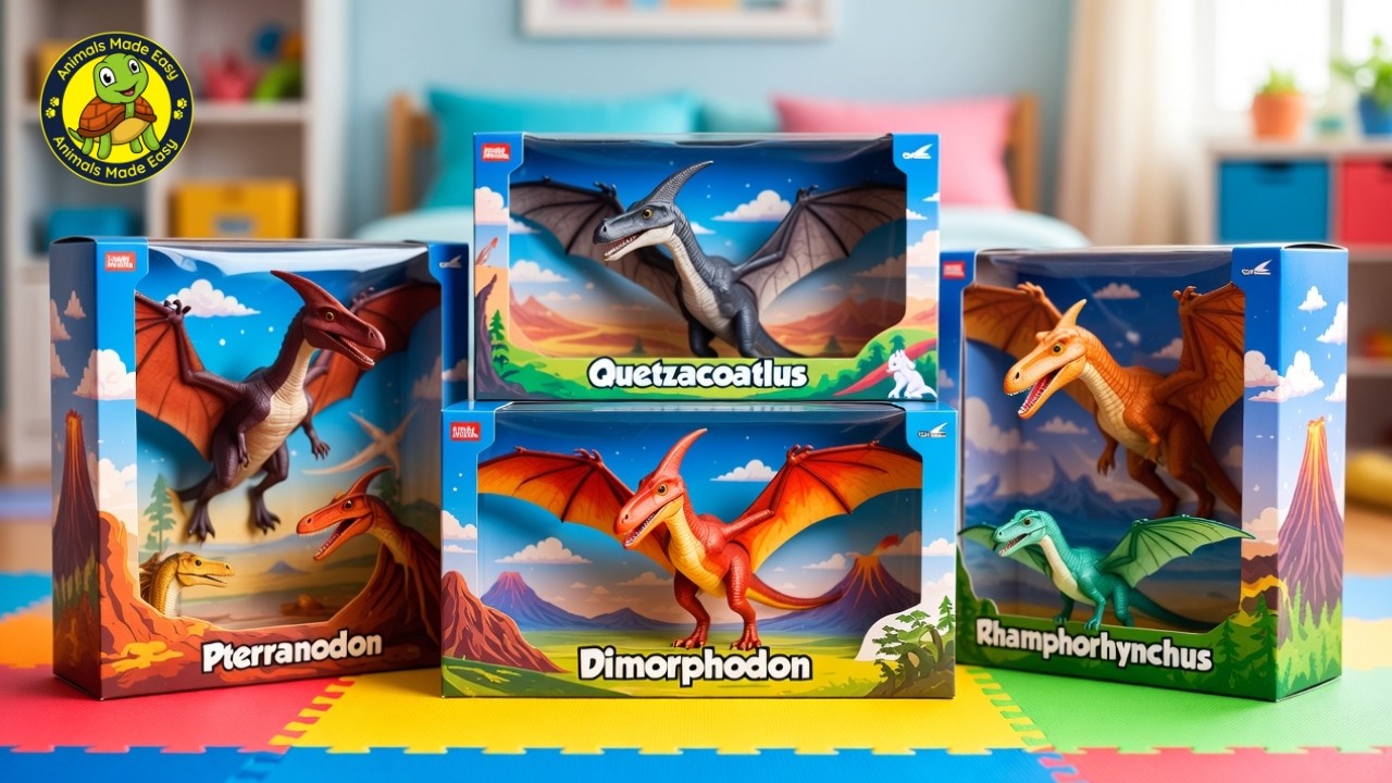 Flying Dinosaurs for Kids | Pterodactyl, Pteranodon & More | Animals Made Easy