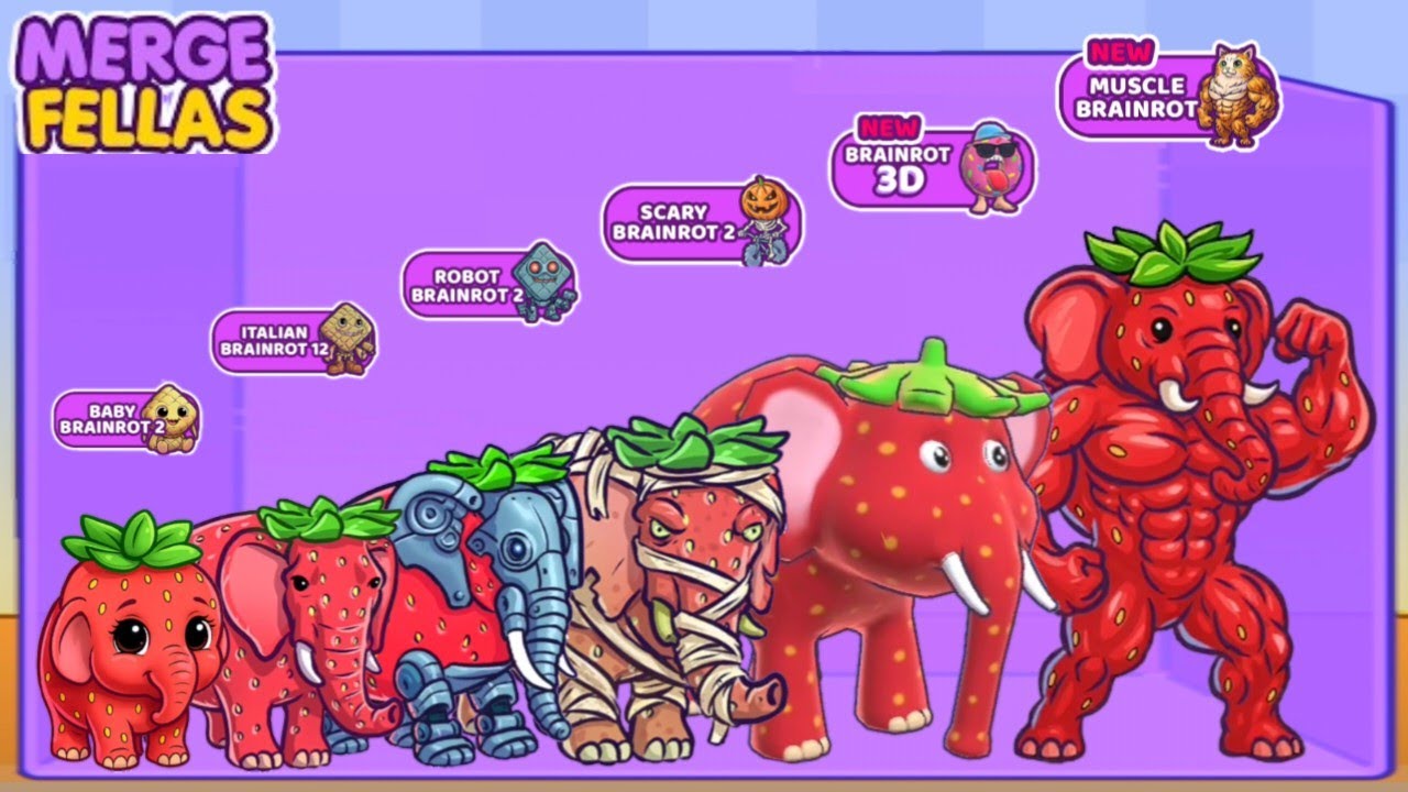 Merge Fellas BOSS + BOSS ⁉️ MUSCLE BRAINROT, 3D, ROBOT, BABY, BRAINROT 12, SCARY - New Update