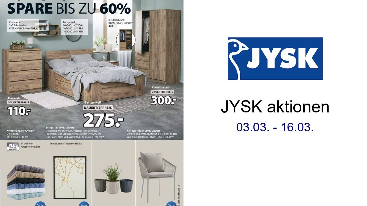 JYSK aktionen 03.03. - 16.03.