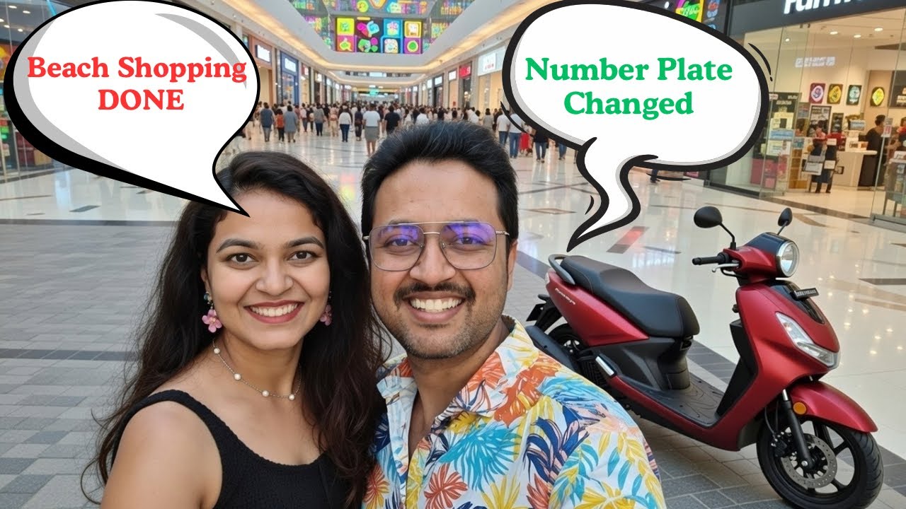Beach Shopping to Number Plate change || Another Day in Bengaluru || Diksha & Vishikh