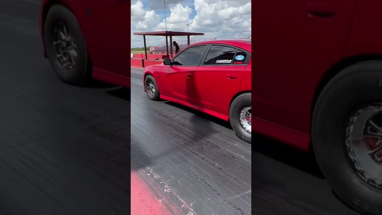 Built Hellcat charger launch (Wheelie)!!