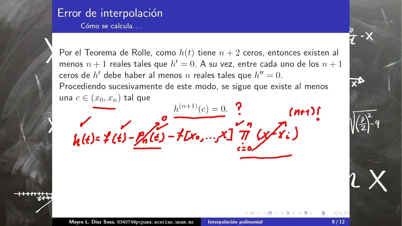 Error de interpolacion