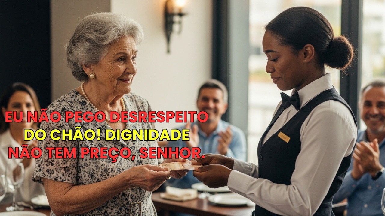 PEGUE ESSA GORJETA DO CHÃO, GARÇONETE” — A resposta dela deixou todos em choque.