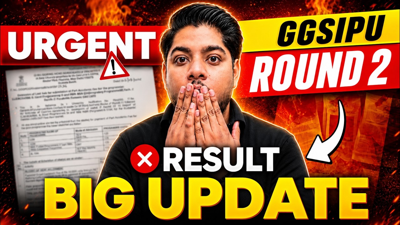 IMPORTANT- IPU Round 2 Counselling 2026 Latest Update | Result & Urgent Notices !