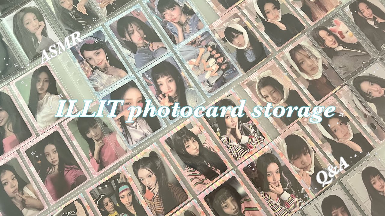 【Q&A】ILLITトレカを6ポケバインダーにお引越し🧁⋆˙｜illit｜아일릿｜トレカ整理｜トレカ収納｜photocard sorting｜ASMR｜ENG SUB｜GLLIT vlog｜포카 정리