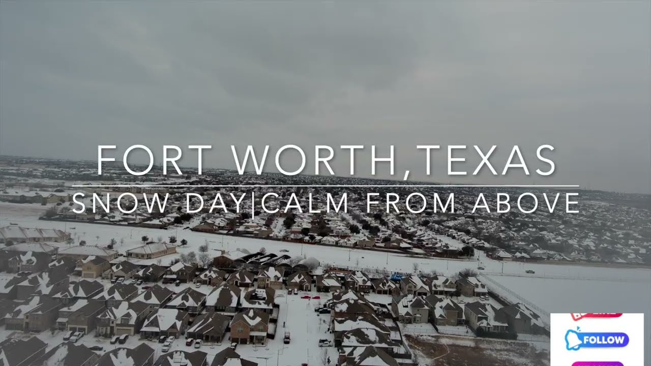 Fort Worth, Texas Snow Day ❄️ | Calm From Above