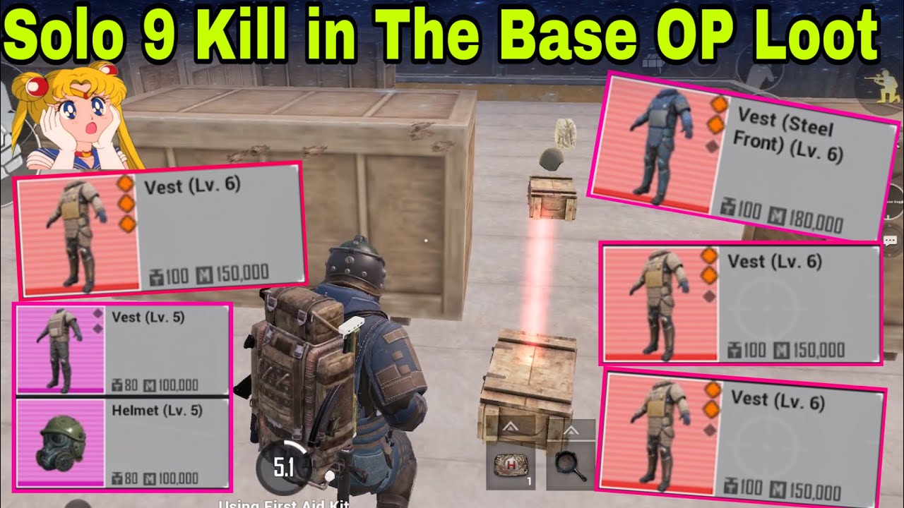 9 Kill in The Base Solo Vs Squad- Rarest Loot PUBG Metro Royal chapter 2